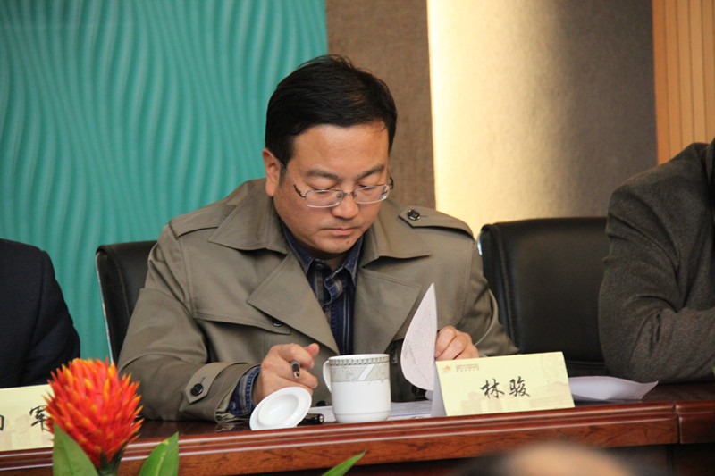 银川体育旅游局副局长林俊在水洞沟2015年终大会上