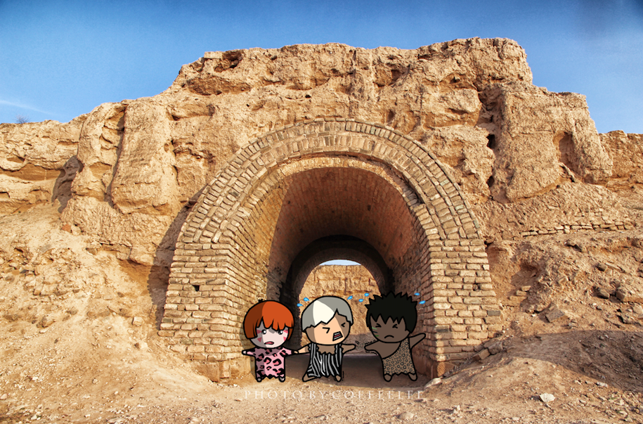 宁夏旅游景点水洞沟红山堡 城门