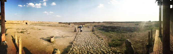 宁夏旅游水洞沟红山堡全景
