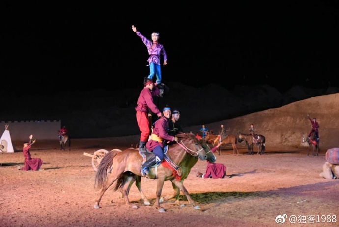 宁夏旅游景点水洞沟北疆天歌夜场